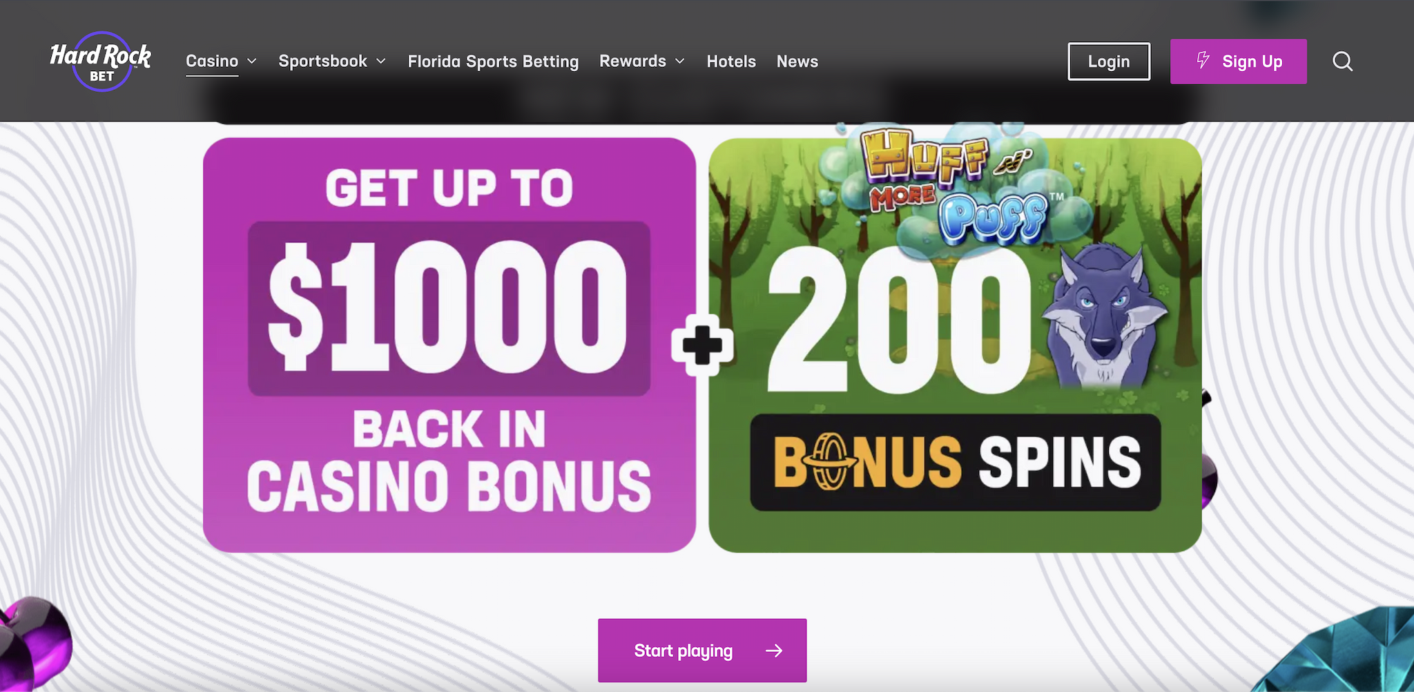 200 Spins & Up to $1,000 Lossback Casino Bonus!